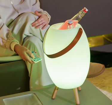 Porte-bouteilles lumineux APOLO avec haut-parleur