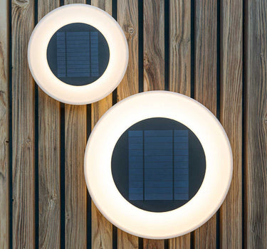 Lot de 2 pièces - Applique ronde avec charge solaire WALLY DISK