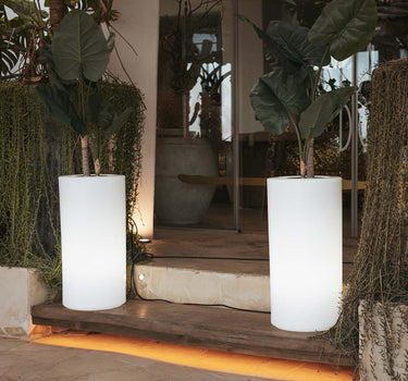 POT DE FLEURS PALMA 70 AVEC LUMIÈRE